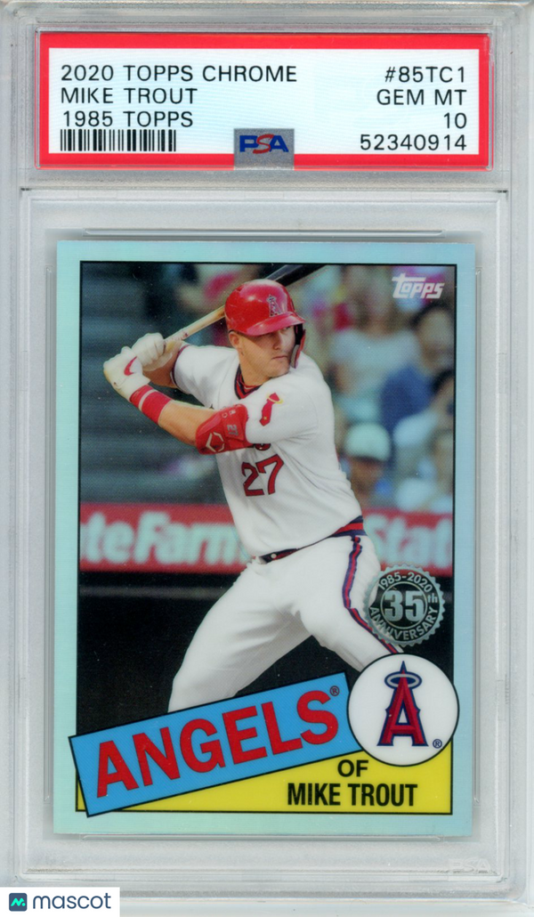 2020 Topps Chrome 1985 Topps Mike Trout #85TC1 PSA 10 Baseball