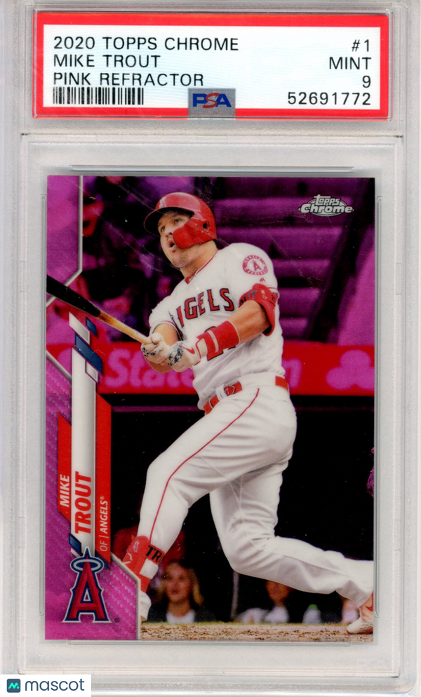 2020 Topps Chrome Mike Trout #1 PSA 9 Baseball