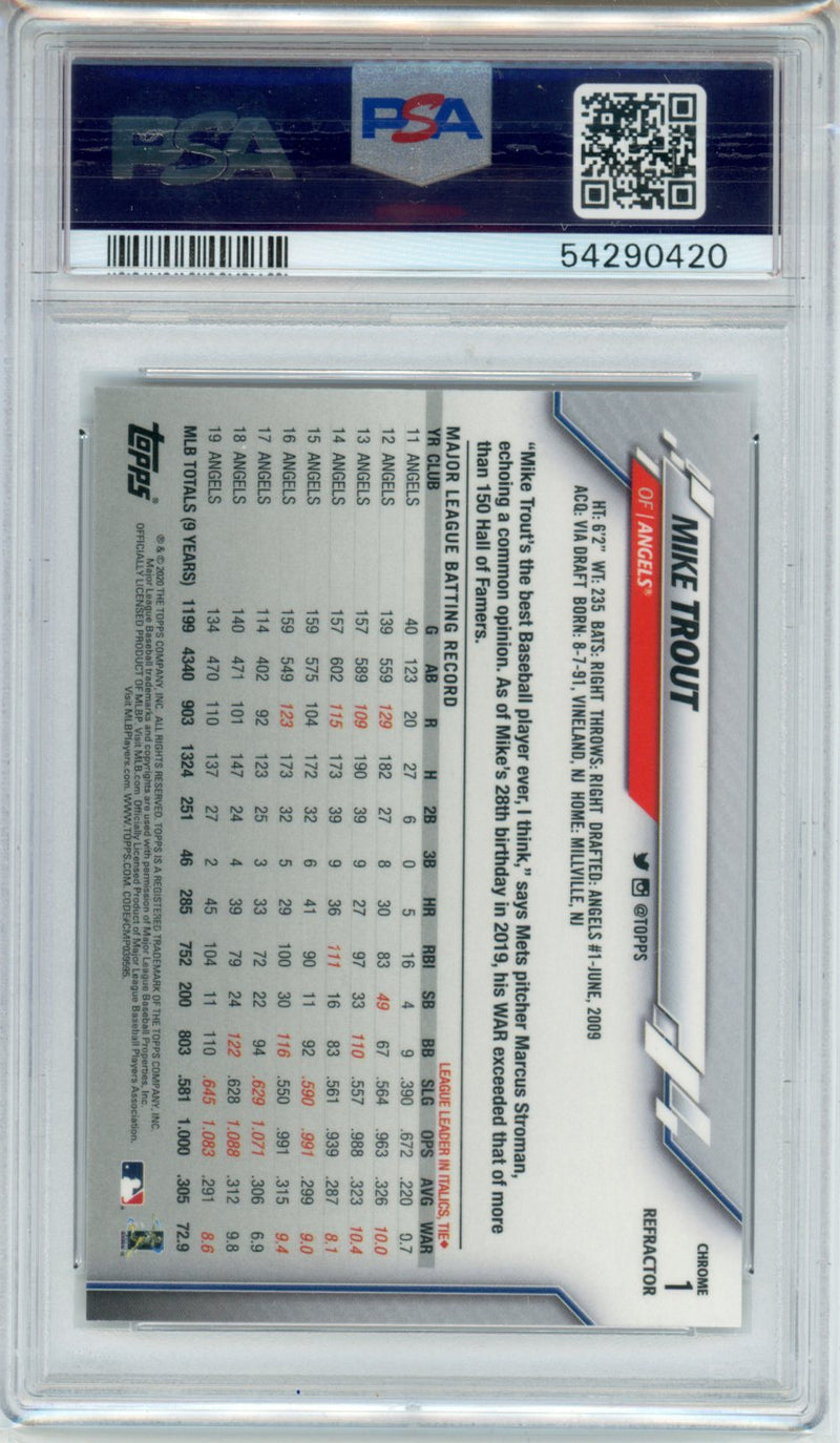 2020 Topps Chrome Mike Trout Sepia Refractor