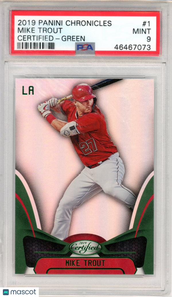 2019 Panini Chronicles Certified Mike Trout #1 PSA 9 Baseball