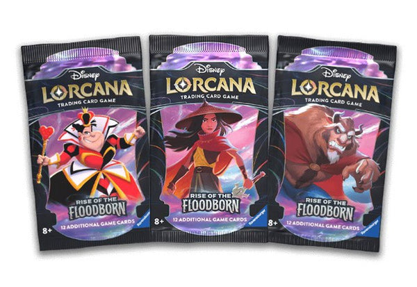 3 Packs of Disney Lorcana: Rise of the Floodborn Booster Pack (ART SET LOT OF THREE PACKS)