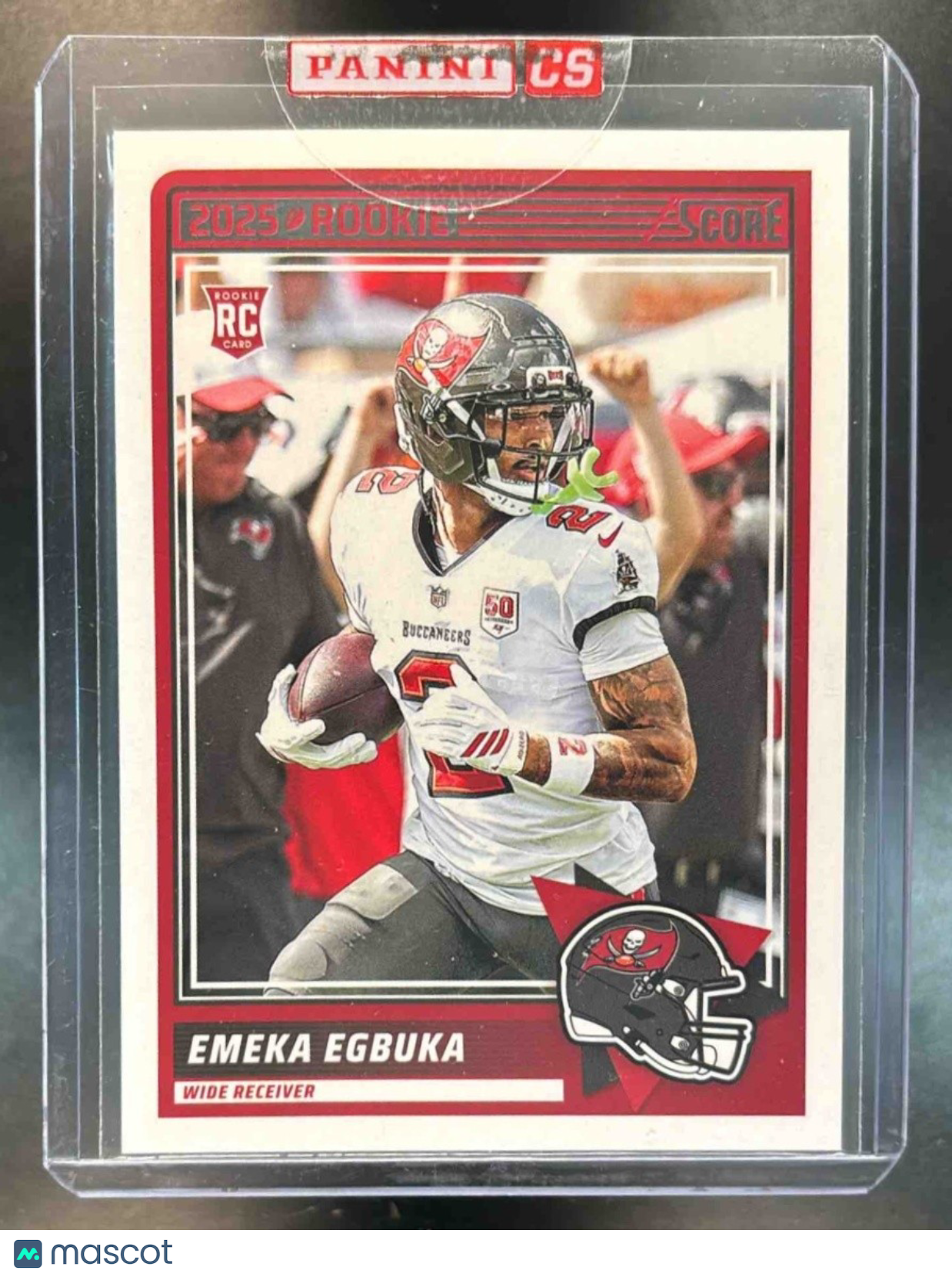 EMEKA EGBUKA 2025 Score REDEMPTION Rookie Card 105 RC Tampa Bay White Jersey - Sports Cards