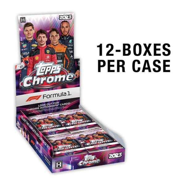 CASE OF 2023 Topps Chrome F1 Formula 1 Racing Hobby Box (PRE SELL) 12 Boxes per Case
