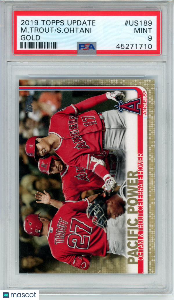 2019 Topps Update M. Trout #US189 PSA 9 Baseball