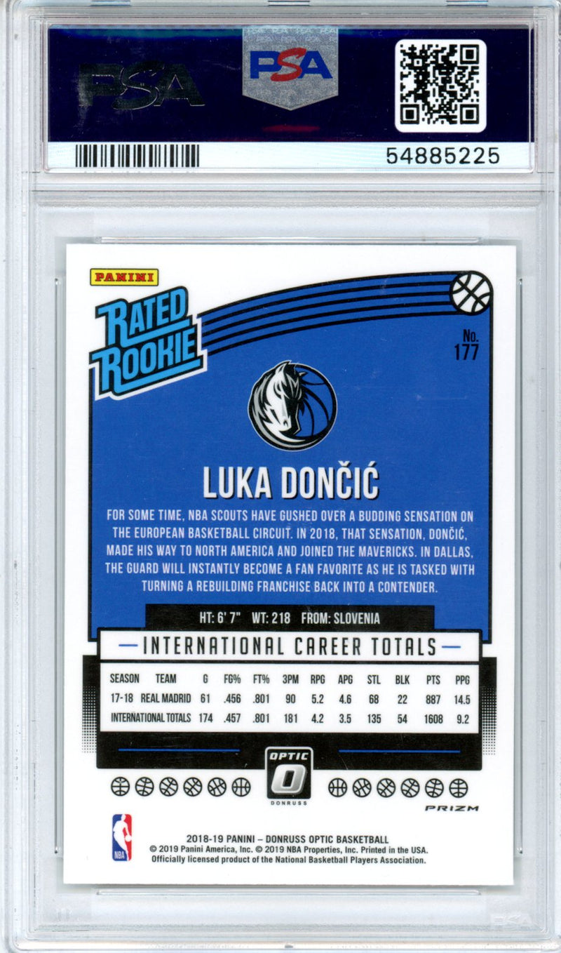 Luka Doncic 2018 Panini Donruss Optic Holo Rated Rookie