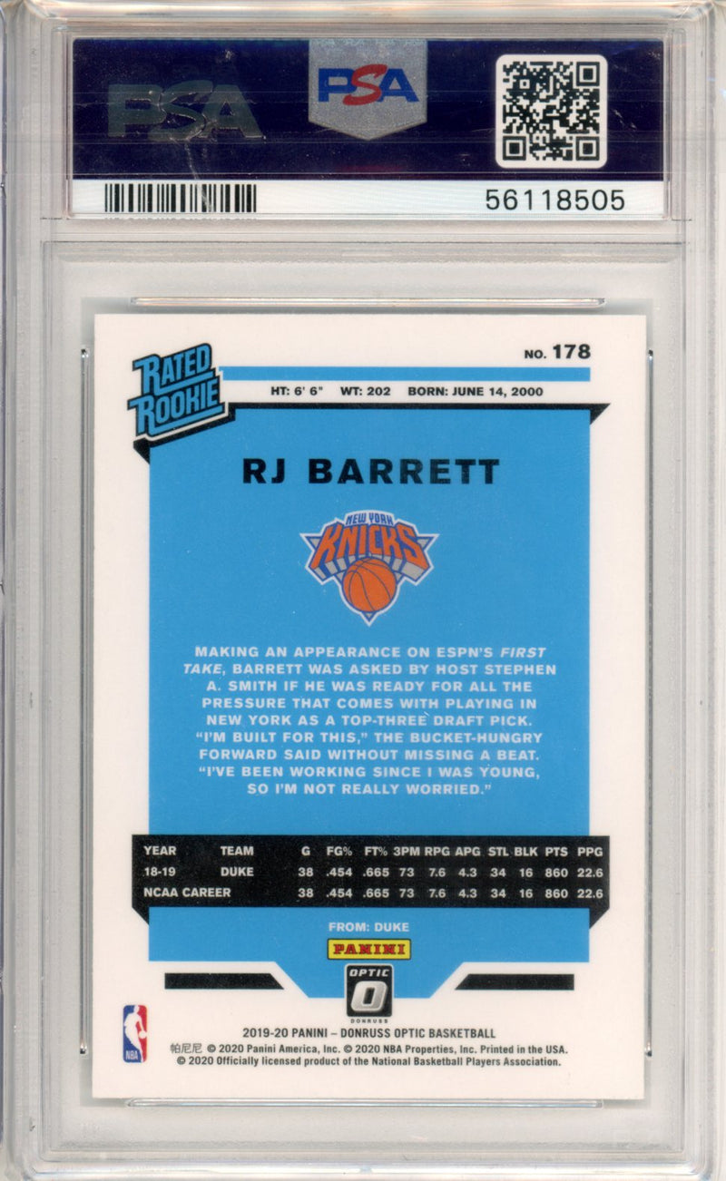 2019 Panini Donruss Optic RJ Barrett