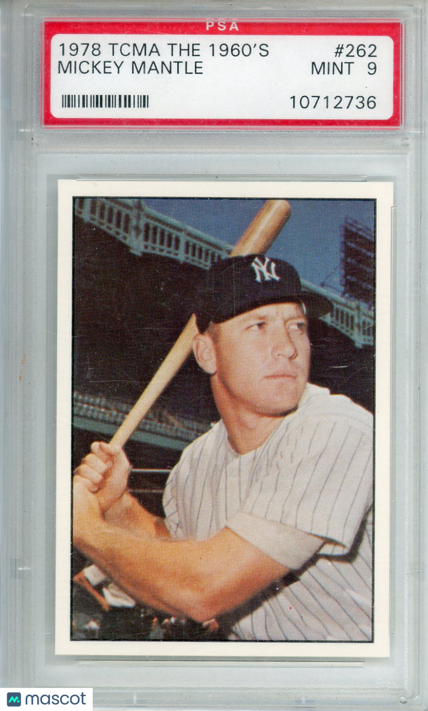 1978 Tcma The 1960's Mickey Mantle #262 PSA 9