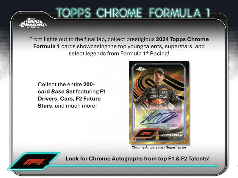 2024 Topps Chrome F1 Formula 1 Racing Hobby Box (Nov 22)