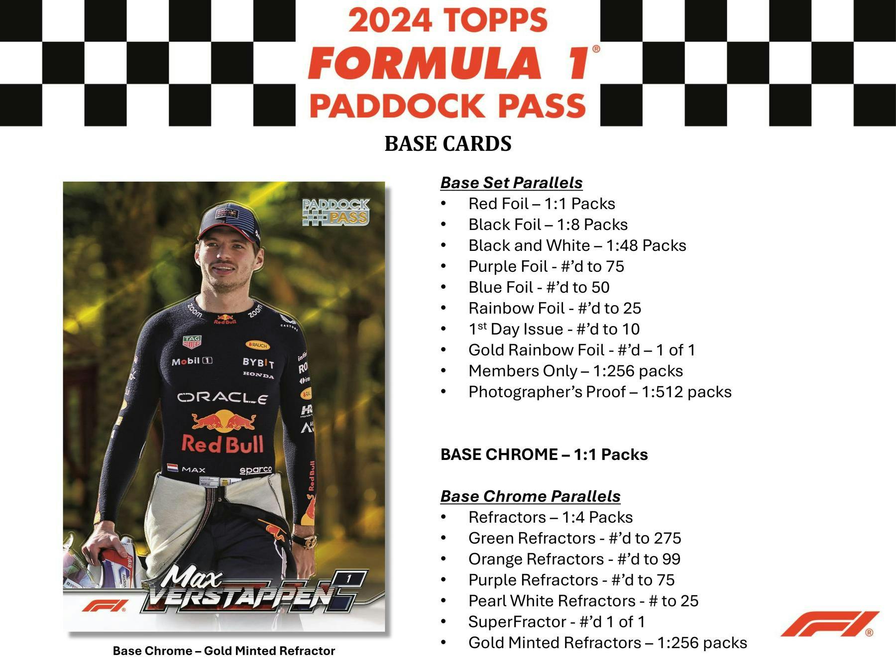 2024 Topps Paddock Pass F1 Formula 1 Racing Blaster Box (3 X-Fractors)