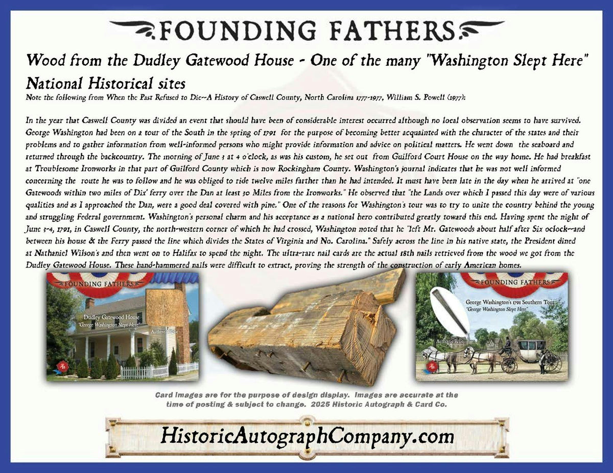 2025 Historic Autographs Founding Fathers Trading Cards Hobby Box