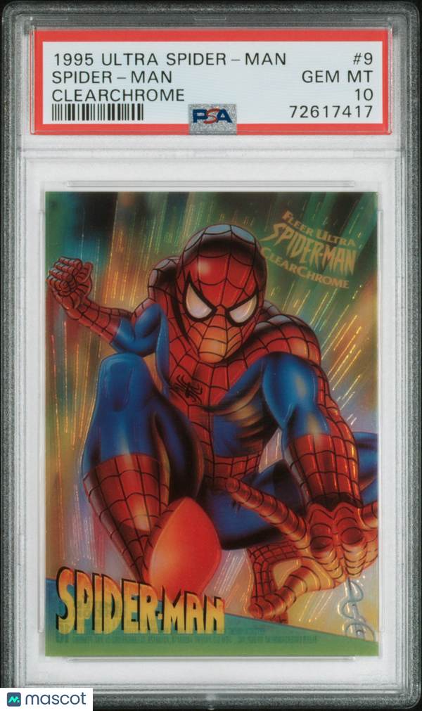 1995 Marvel Ultra Spider-Man Clearchrome Spider-Man #9 PSA 10 Spiderman