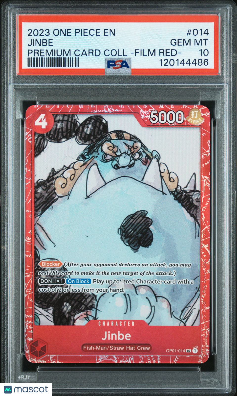 2023 One Piece Premium Card Collection -One Piece Film Red- Jinbe #014 PSA 10