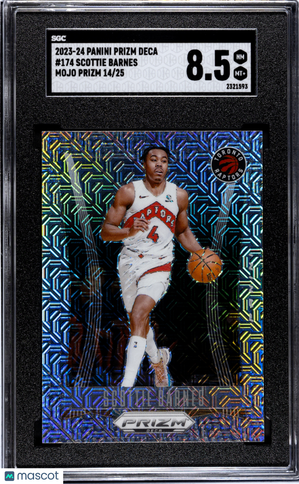 2023 Panini Prizm Deca Scottie Barnes Mojo #174 SGC 8.5