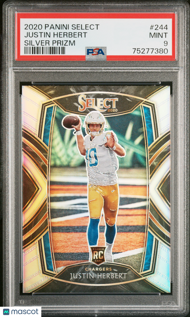 2020 Panini Select Justin Herbert Silver Prizm