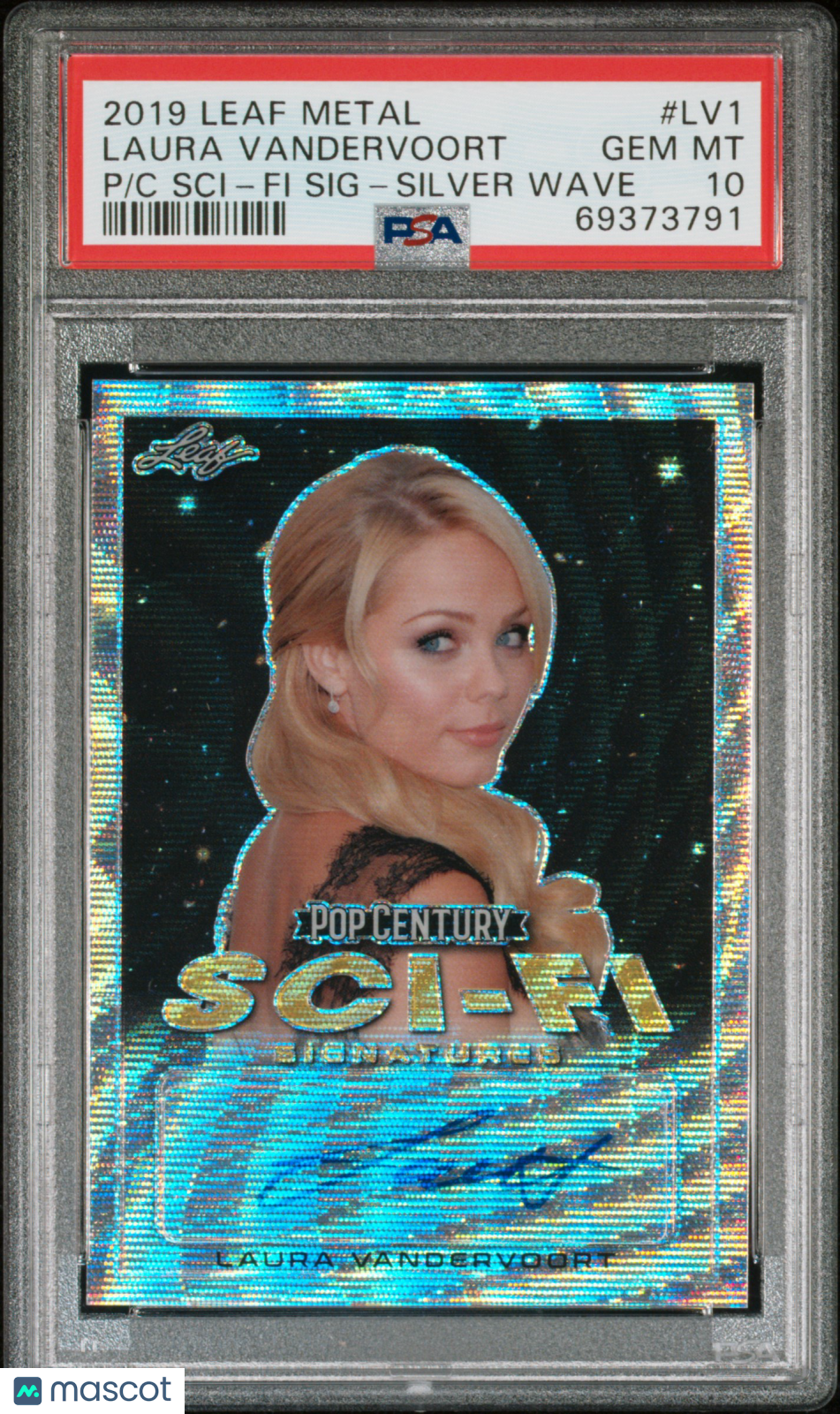 2019 Leaf Metal Pop Century Sci-Fi Signatures Laura Vandervoort #LV1 PSA 10