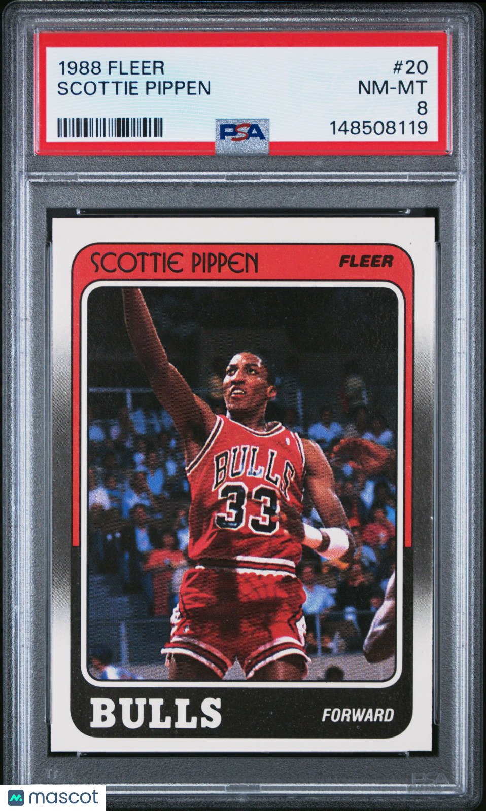 1988 Fleer Scottie Pippen #20 PSA 8 Chicago Bulls