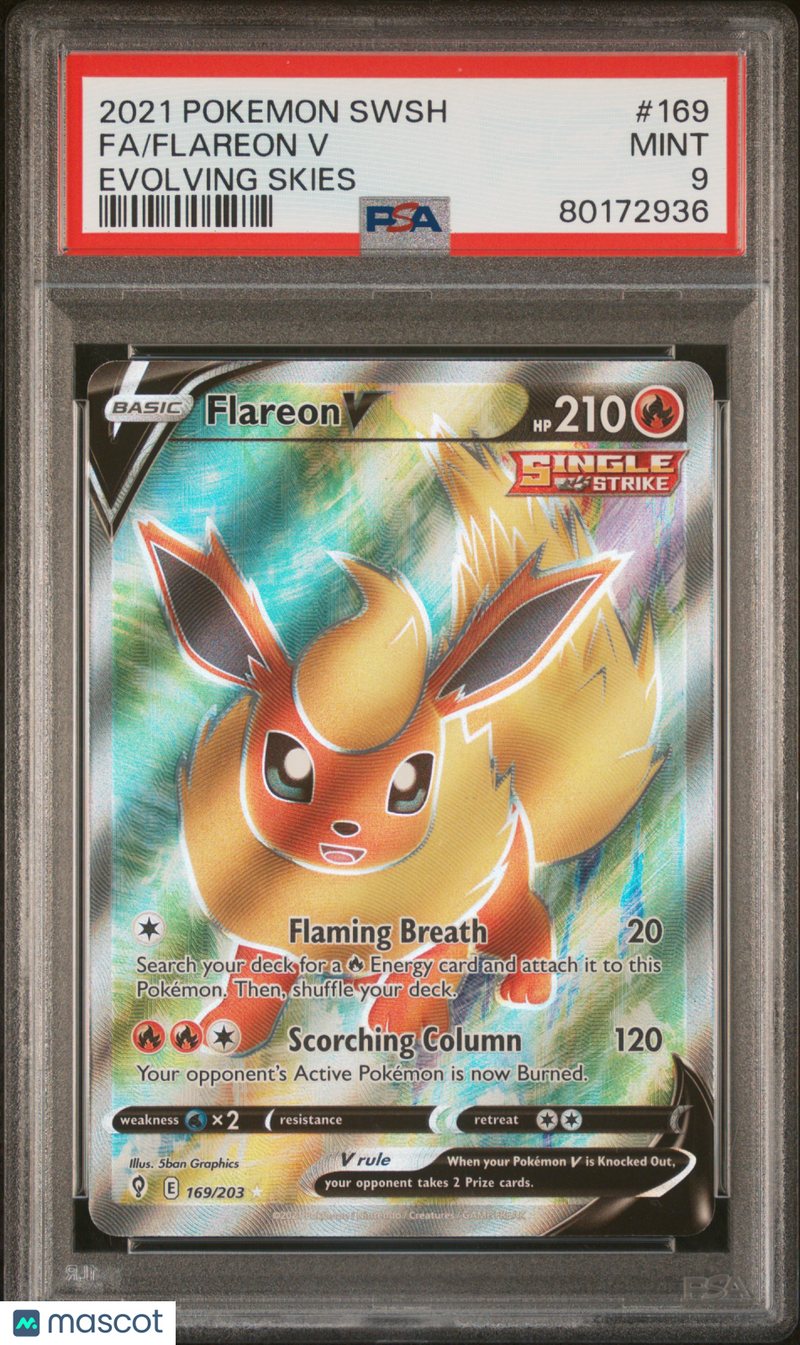 2021 Pokemon Sword & Shield Flareon V Fa