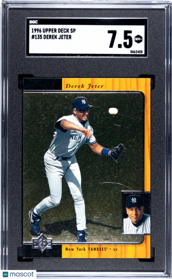 1996 Upper Deck SP Derek Jeter #135 SGC 7.5 Baseball