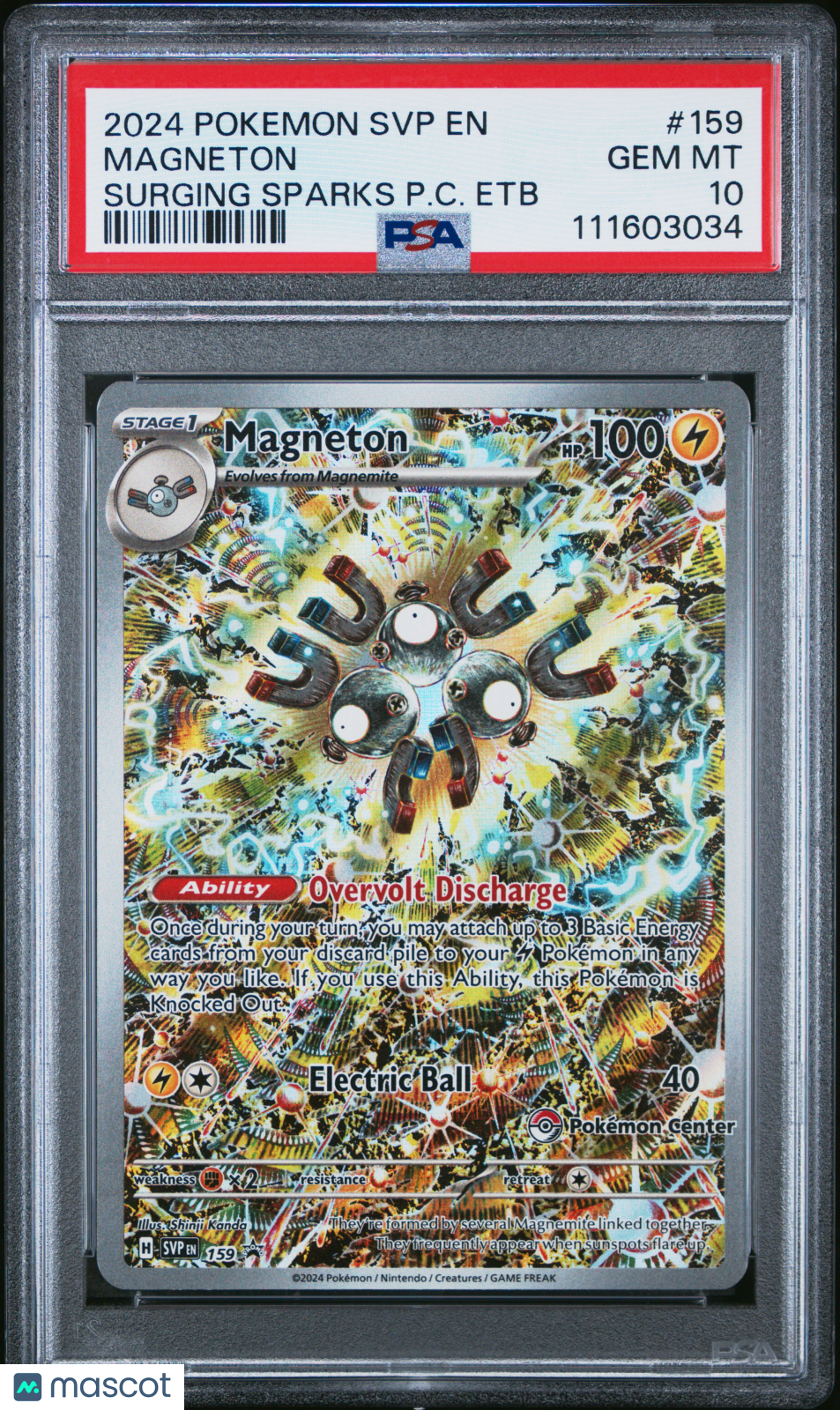 2024 Pokemon SVP EN Black Star Promo Magneton #159 Surging Sparks PC Etb PSA 10