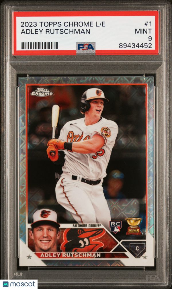 2023 Topps Chrome Logofractor Edition Adley Rutschman #1 PSA 9