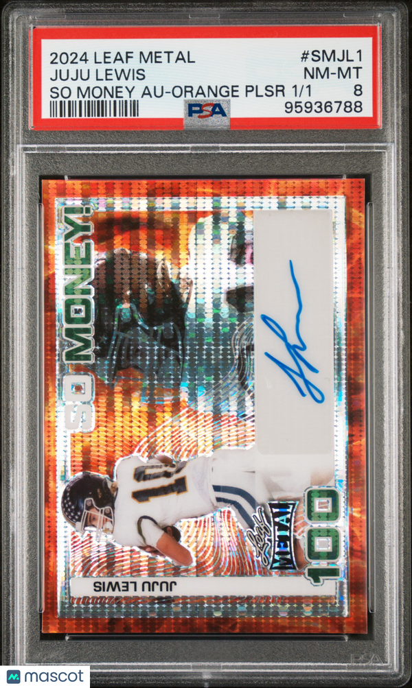 2024 Leaf Metal So Money Autographs Juju Lewis So Money Au Orange PSA 8