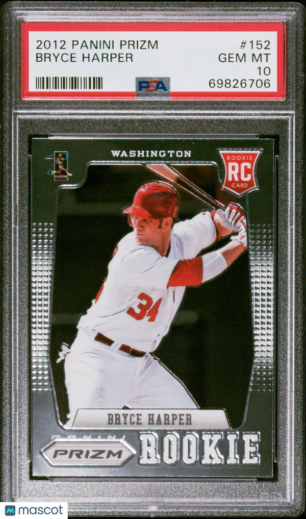 2012 Panini Prizm Bryce Harper #152 PSA 10