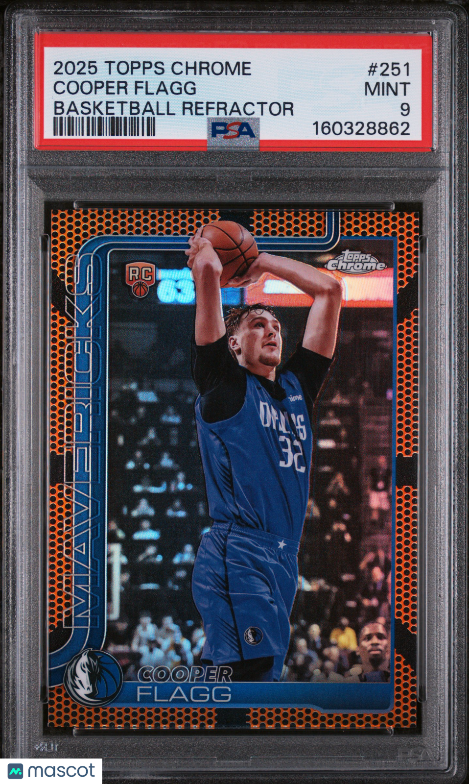 2025 Topps Chrome Cooper Flagg Basketball Refractor #251 PSA 9