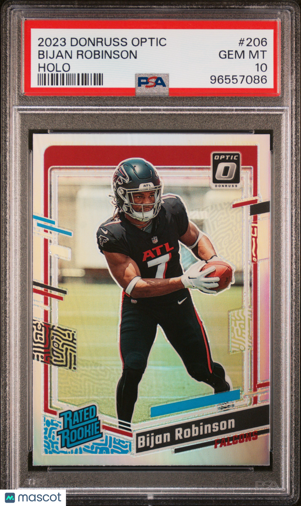 2023 Panini Donruss Optic Bijan Robinson Holo #206 PSA 10