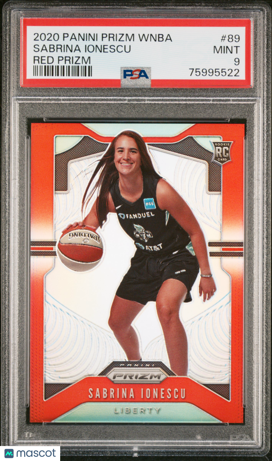 2020 Panini Prizm WNBA Sabrina Ionescu Red #89 PSA 9