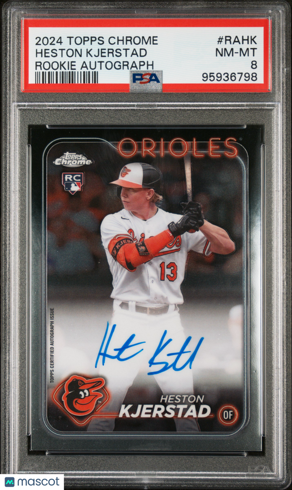 2024 Topps Chrome Rookie Autographs Heston Kjerstad #RAHK PSA 8