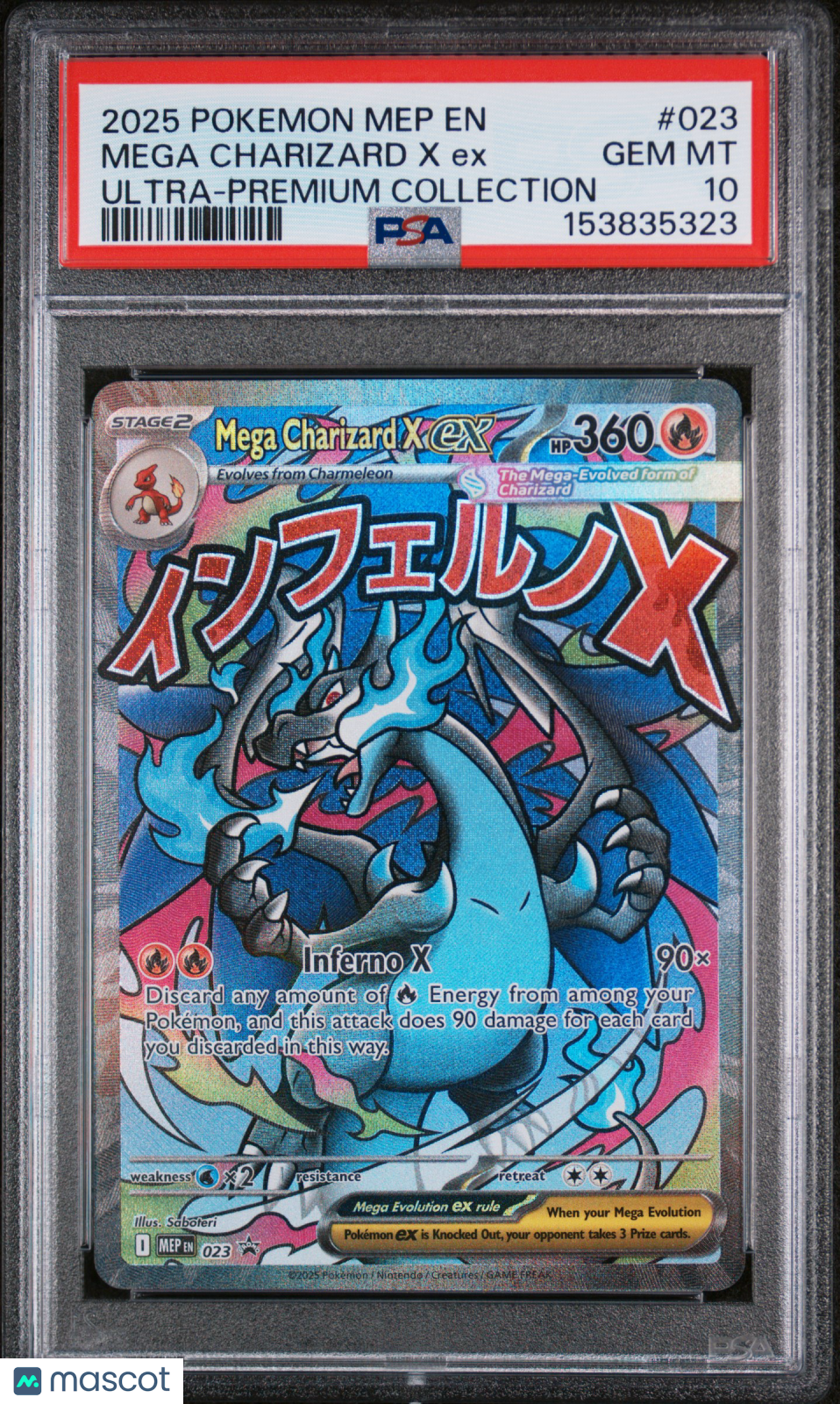 2025 Pokemon ME Black Star Promo Mega Charizard X EX #023 UPC PSA 10 GEM MINT