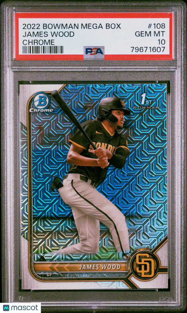 2022 Bowman Mega Box Chrome James Wood #108 PSA 10