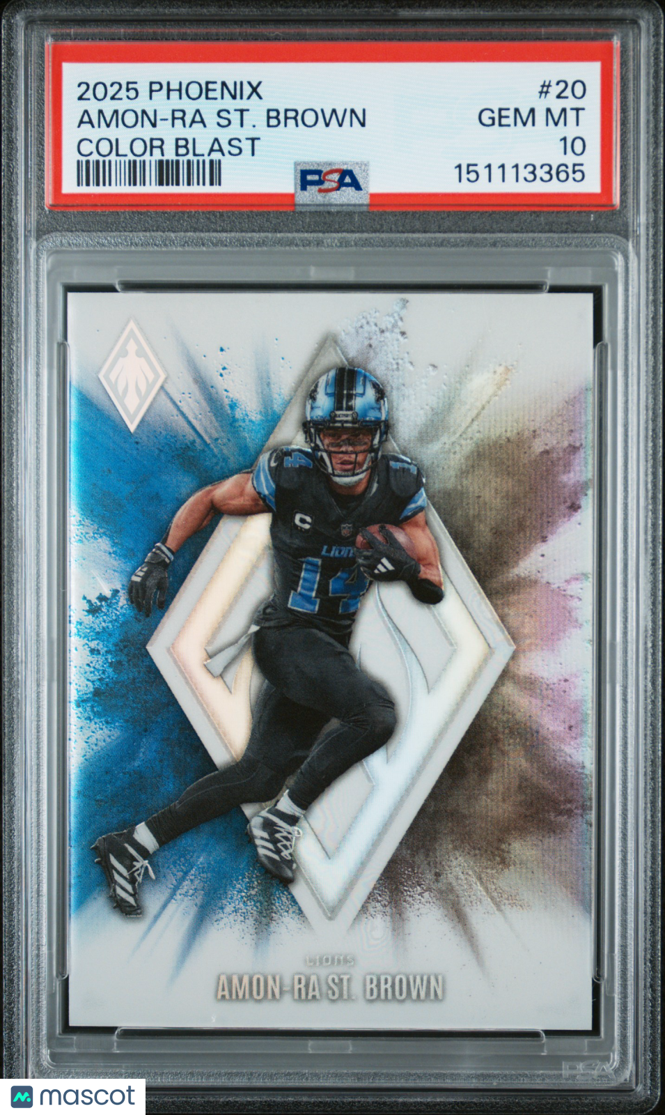 2025 Panini Phoenix Color Blast Amon-Ra ST. Brown #20 PSA 10