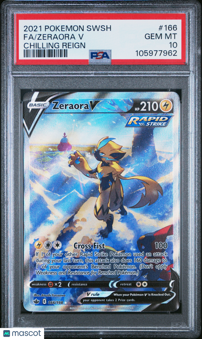 2021 Pokemon Sword & Shield Chilling Reign Zeraora V