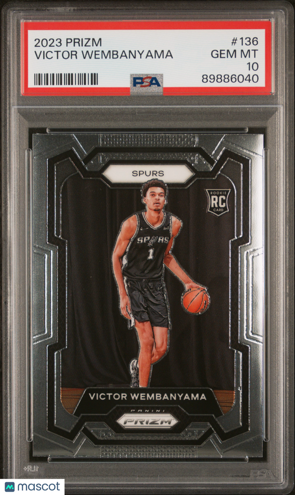 2023 Panini Prizm Victor Wembanyama #136 PSA 10 Basketball