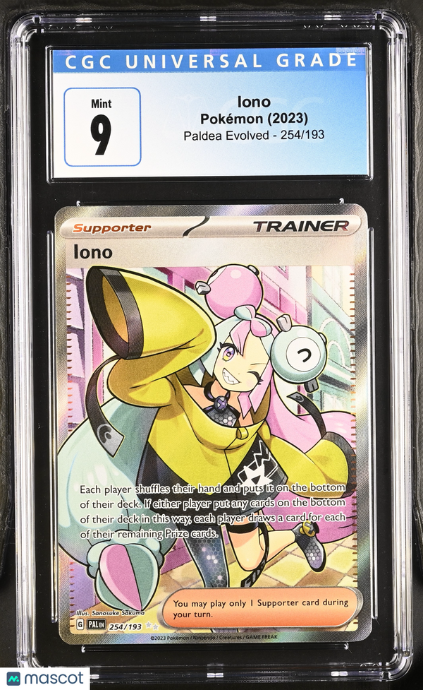 2023 Pokémon Paldea Evolved Pokémon Iono #254/193 English CGC 9