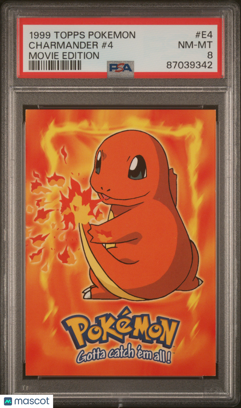 1999 On The Edge TCG Charmander #4 #E4 PSA 8