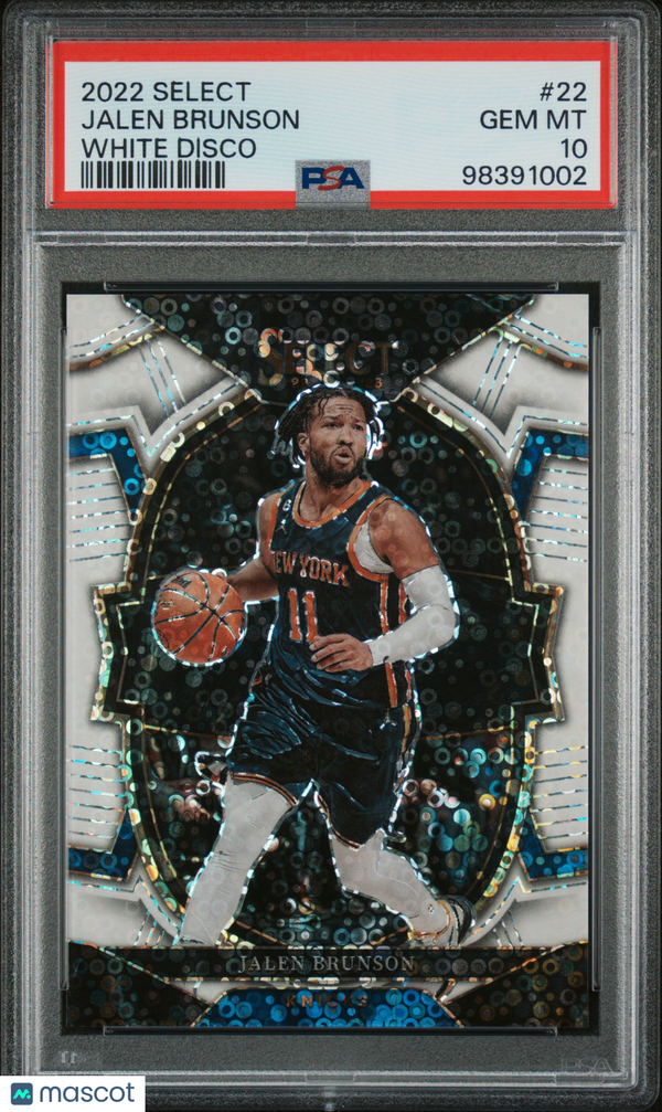 2022 Panini Select Jalen Brunson White Disco #22 PSA 10