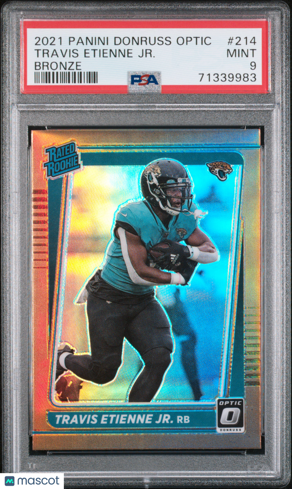 2021 Panini Donruss Optic Travis Etienne JR. Bronze #214 PSA 9