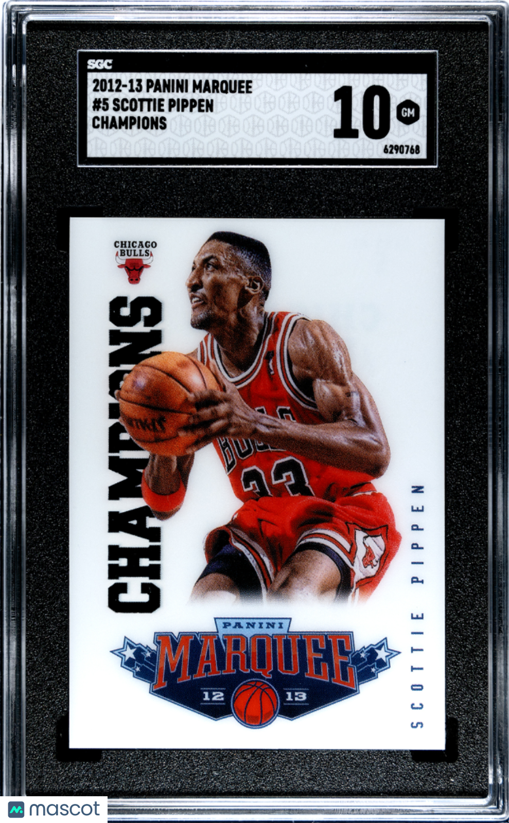 2012 Panini Marquee Scottie Pippen - Bulls Champions #5 SGC 10 GEM MINT RARE@!