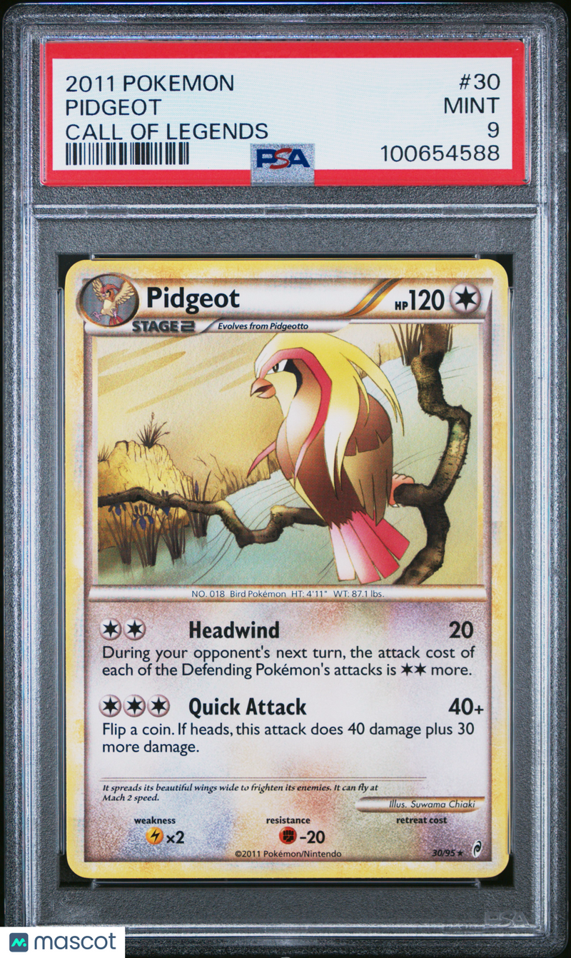 2011 Pokemon Call Of Legends PokéMon TCG Pidgeot