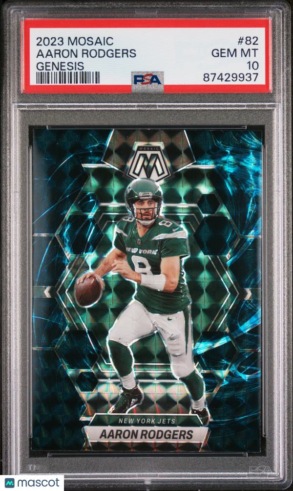 2023 Panini Mosaic Aaron Rodgers Genesis #82 PSA 10