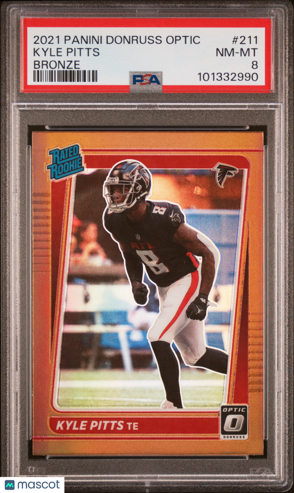 2021 Panini Donruss Optic Kyle Pitts Bronze #211 PSA 8