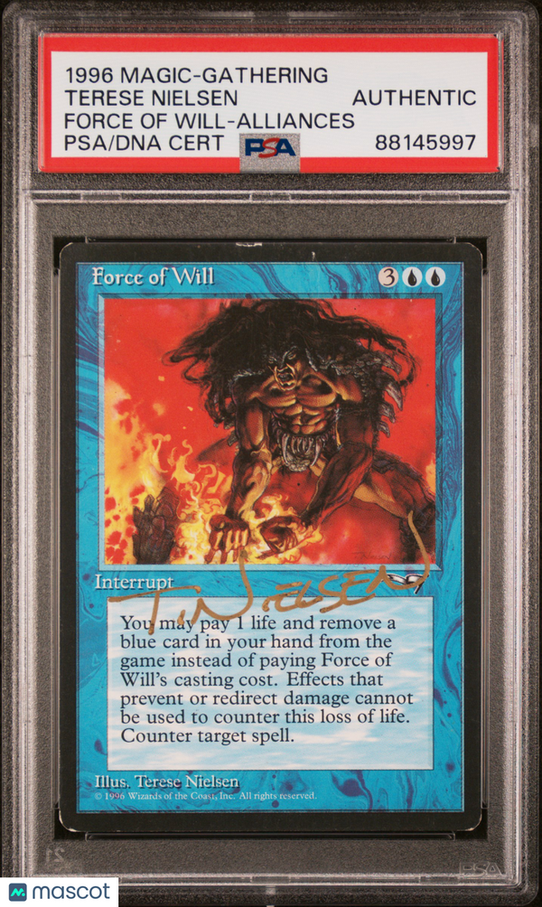 1996 MTG Alliances Force Of Will PSA/DNA Authentic Terese Nielsen Signed Card