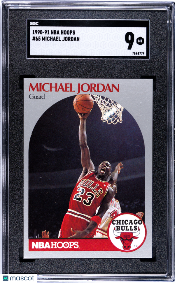 1990-91 Nba Hoops Michael Jordan #65 SGC 9 Basketball