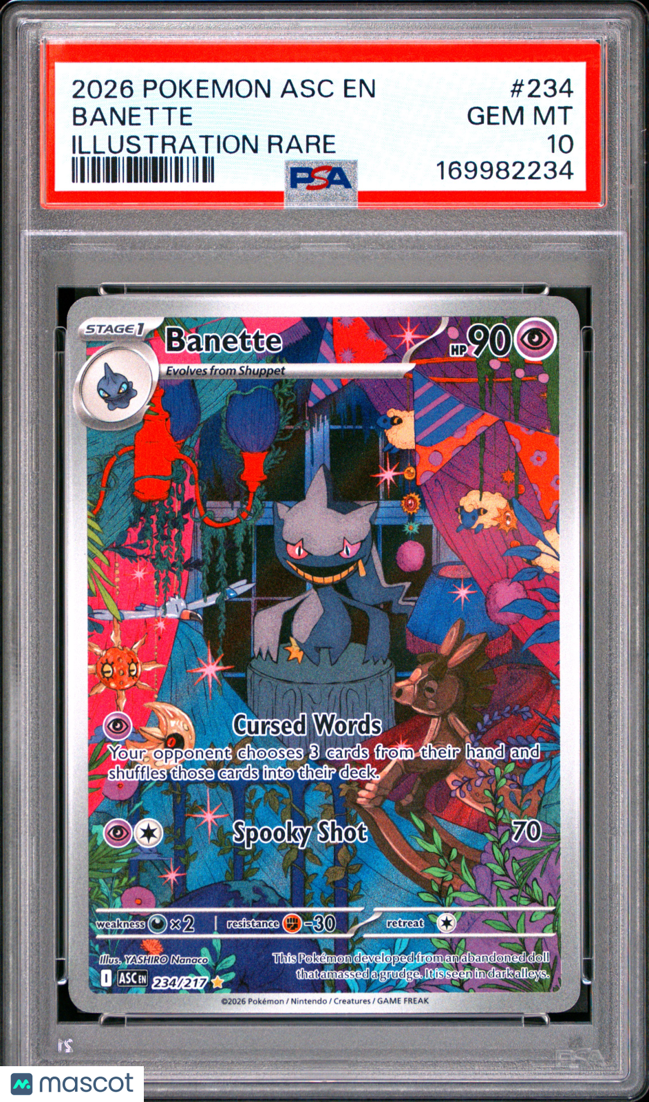 2026 Pokemon Ascended Heroes Banette #234 Illustration Rare PSA 10 GEM MINT