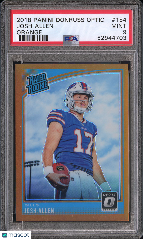 2018 Panini Donruss Optic Josh Allen Orange #154 PSA 9