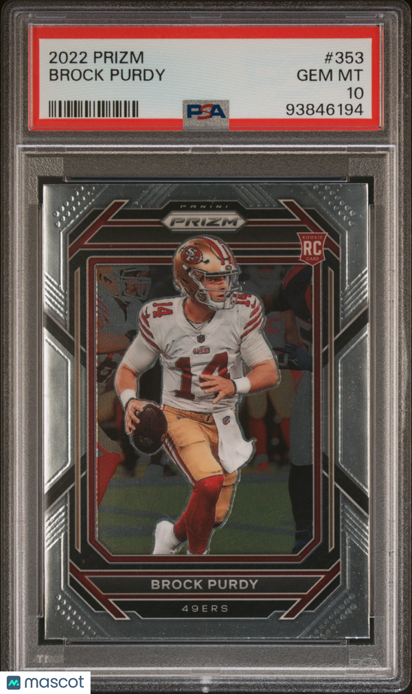 2022 Panini Prizm Brock Purdy #353 PSA 10 Football