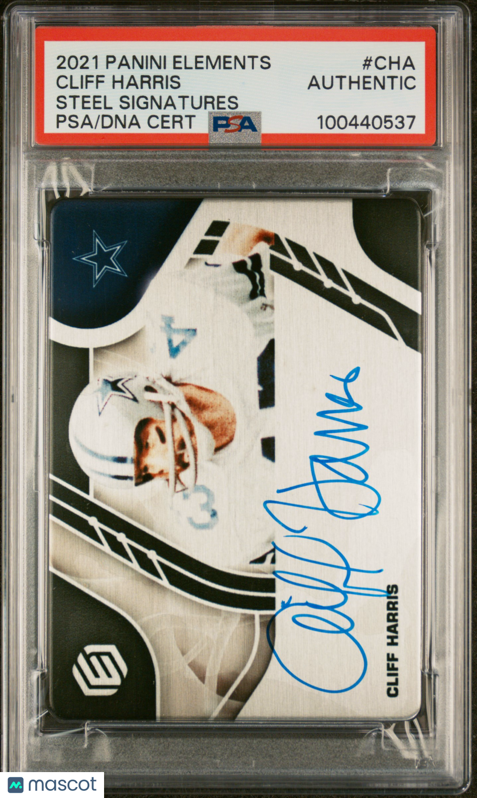 2021 Elements Steel Signatures Cliff Harris On Card Auto Pearson PSA Authentic