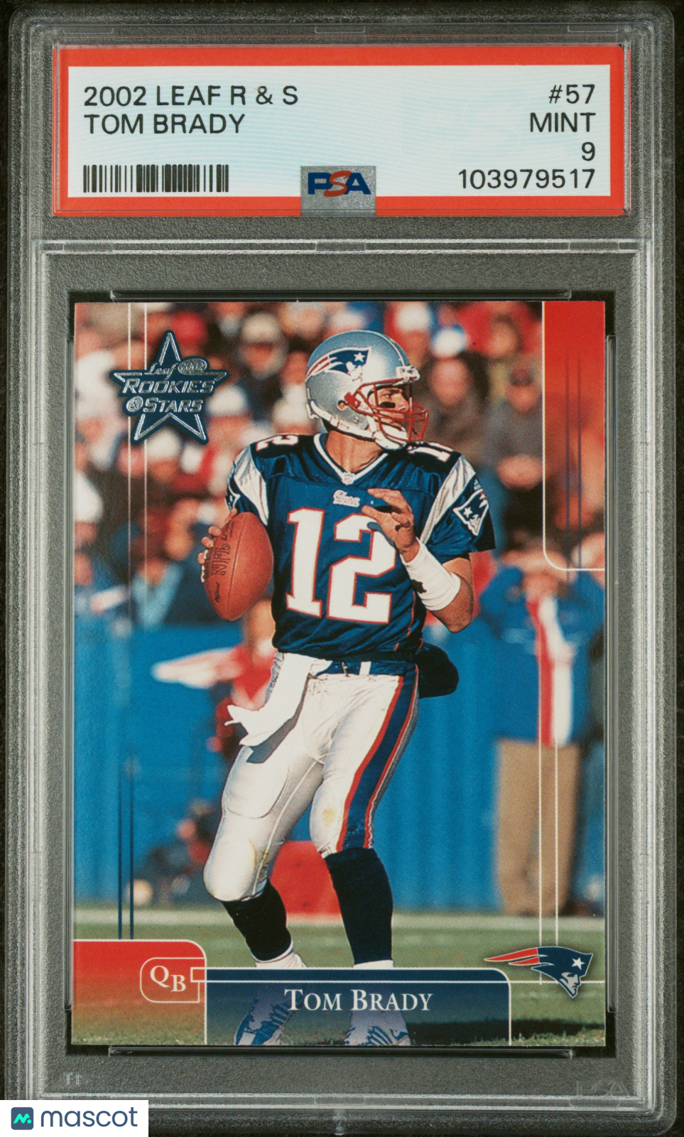 2002 Leaf Rookies & Stars Tom Brady #57 PSA 9
